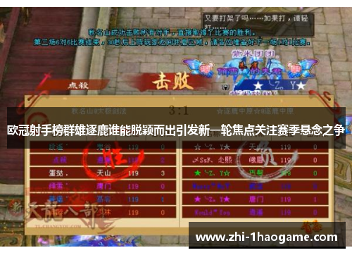 欧冠射手榜群雄逐鹿谁能脱颖而出引发新一轮焦点关注赛季悬念之争 欧冠射手榜群雄逐鹿谁能脱颖而出引发新一轮焦点关注赛季悬念之争